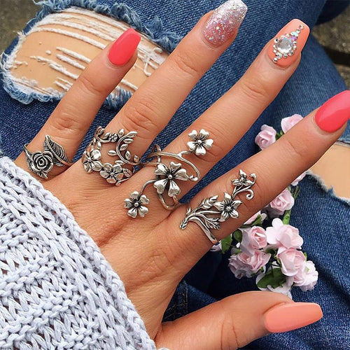 Flower Ring Set